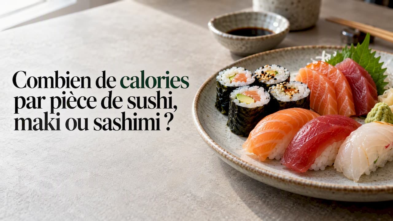 Calories des sushis : combien par pièce, maki et sashimi ?