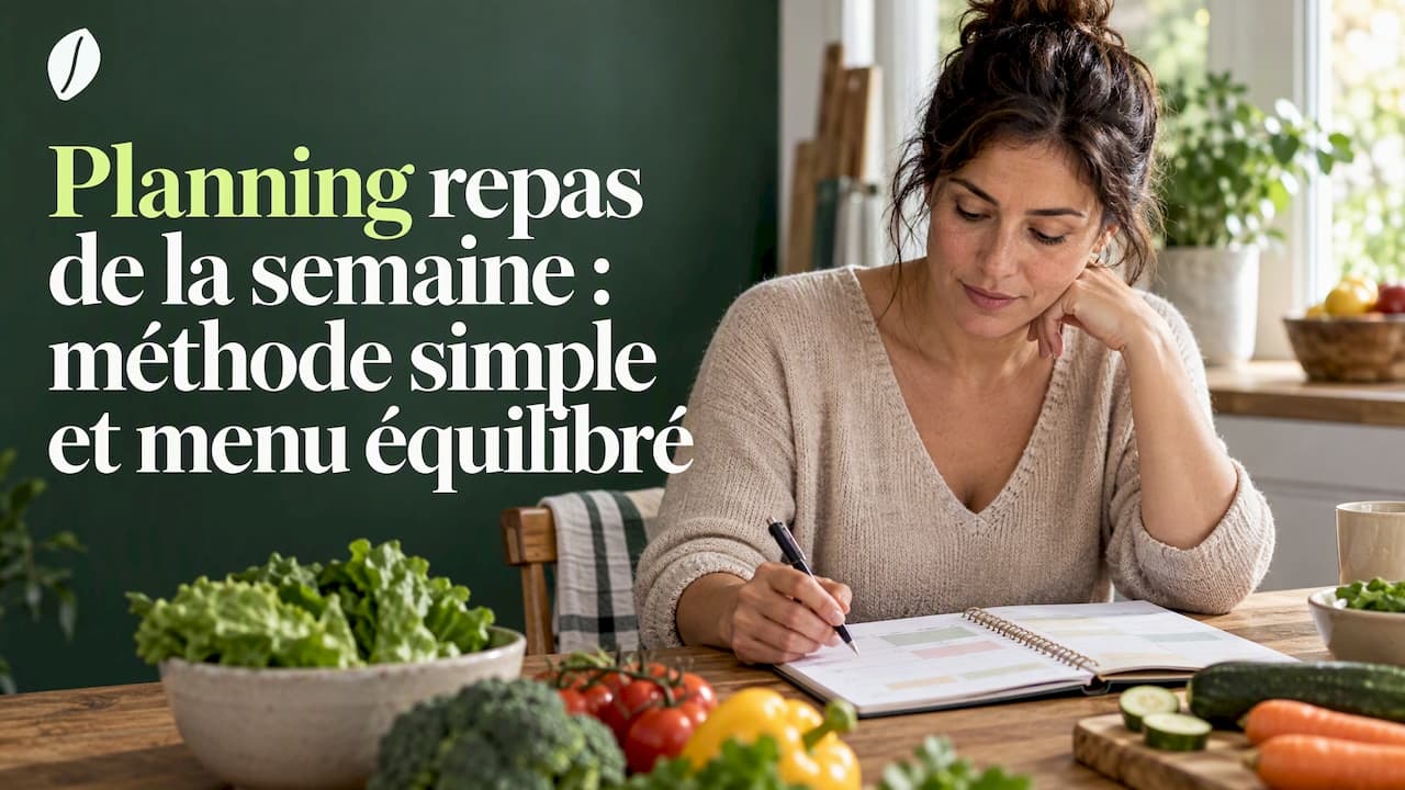 Planning repas de la semaine : méthode simple et menu équilibré
